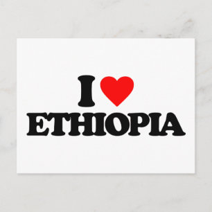 I LOVE ETHIOPIA POSTCARD