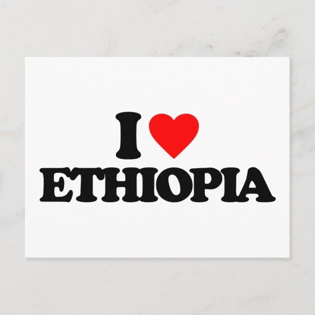 I LOVE ETHIOPIA POSTCARD (Front)