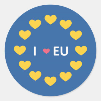 I love EU bumper sticker - remain - EU referendum
