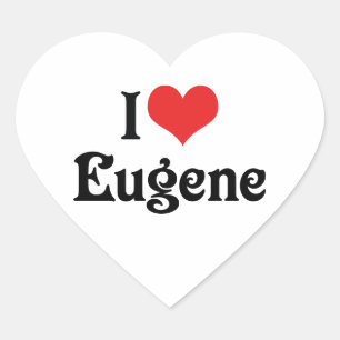 I Love Eugene Heart Sticker