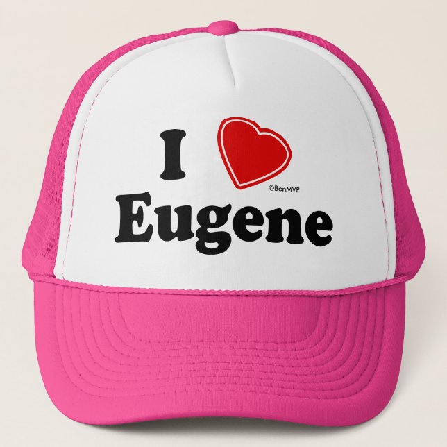 I Love Eugene Trucker Hat (Front)