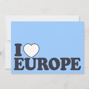I LOVE EUROPE custom invitation