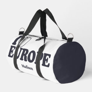 I LOVE EUROPE custom name Duffle Bag