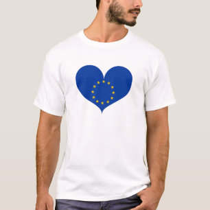 I Love European Union Flag T-Shirt