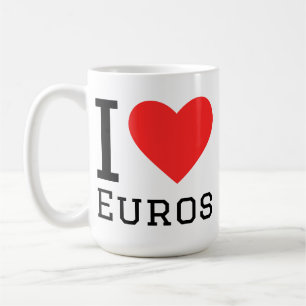 I love euros coffee mug