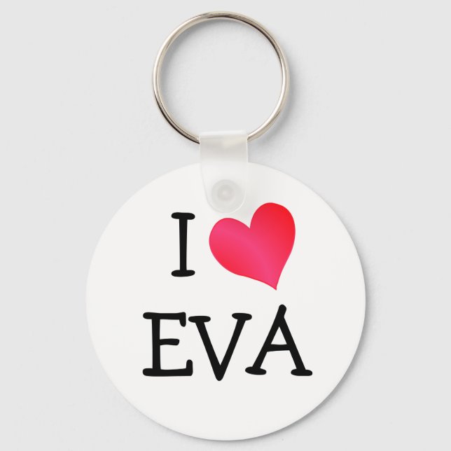 I Love Eva Key Ring (Front)