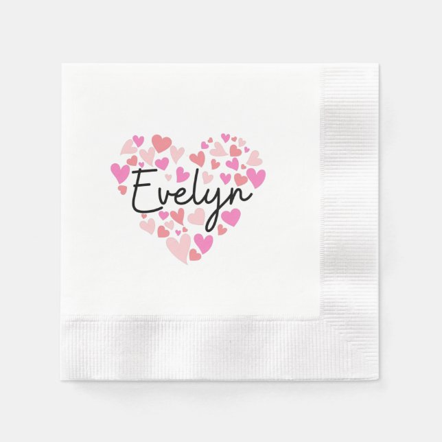 I love Evelyn Napkin (Front)