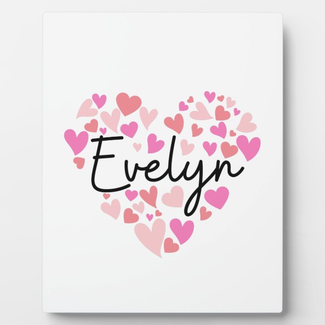 I love Evelyn Plaque (Front)