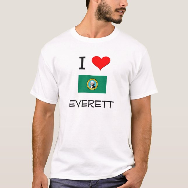 I Love Everett Washington T-Shirt (Front)