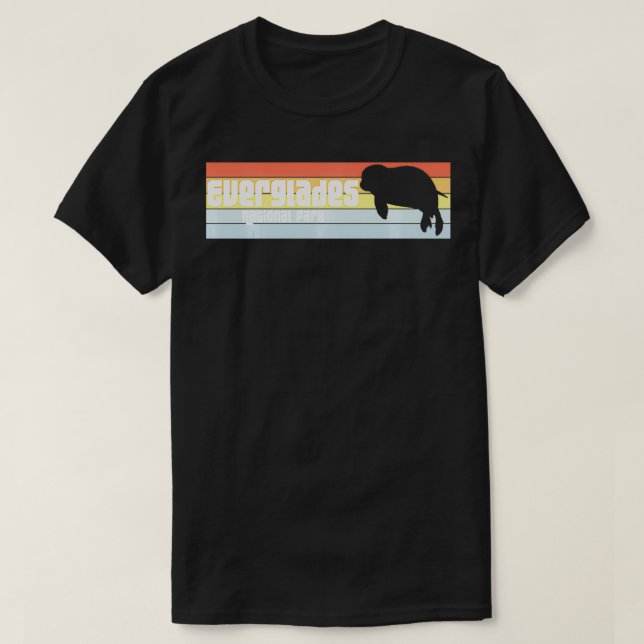 I Love Everglades National Park Florida FL Manatee T-Shirt (Design Front)