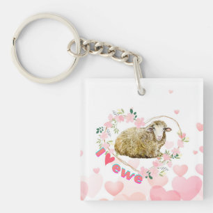 I love Ewe Key Ring