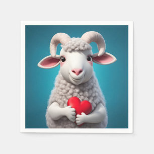 I Love Ewe Napkin