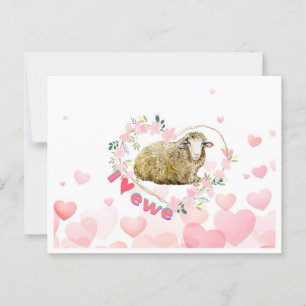 I love Ewe Postcard