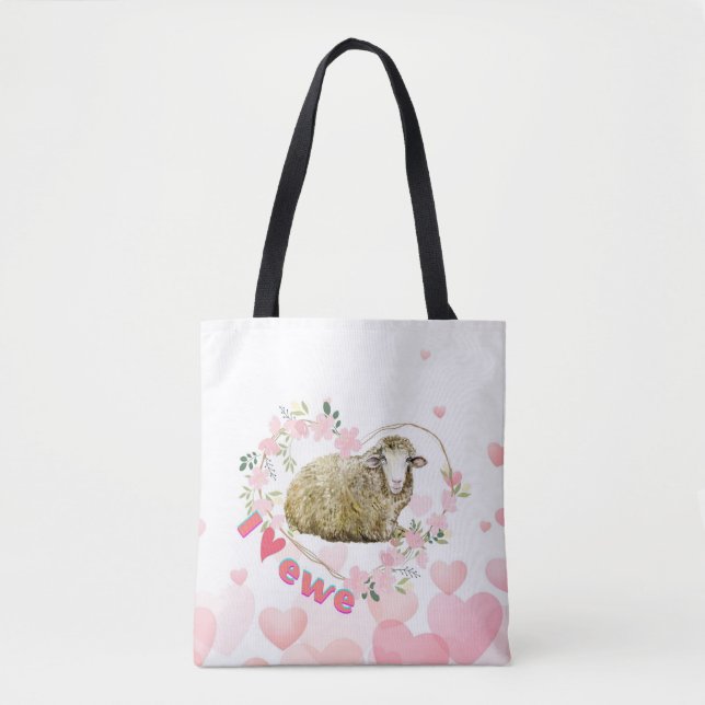 I love Ewe    Tote Bag (Front)