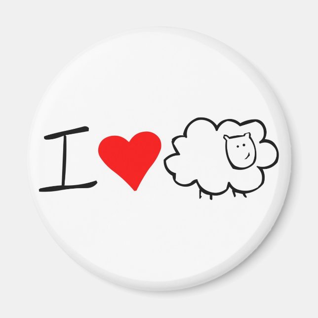 I love ewe (you) magnet (Front)
