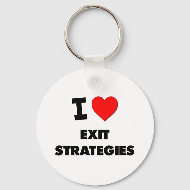 I love Exit Strategies Key Ring (Front)