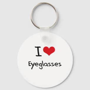I love Eyeglasses Key Ring