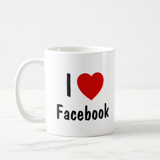 I Love Facebook Coffee Mug (Left)