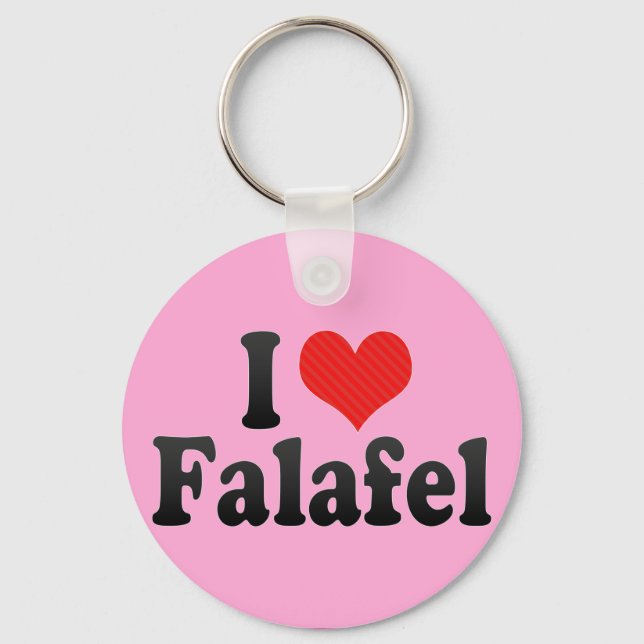 I Love Falafel Key Ring (Front)
