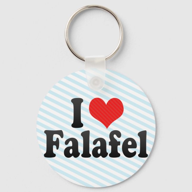 I Love Falafel Key Ring (Front)