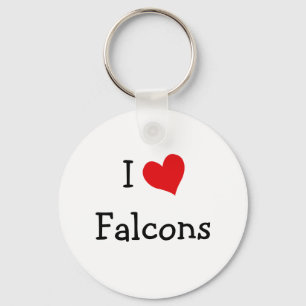 I Love Falcons Key Ring