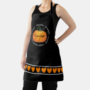 I Love Fall All-Over Print Apron