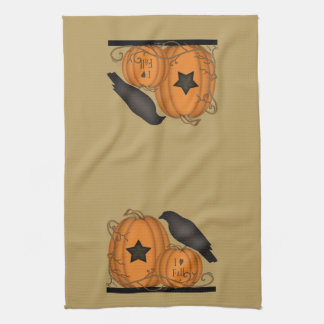I Love Fall Crow Pumpkin towel