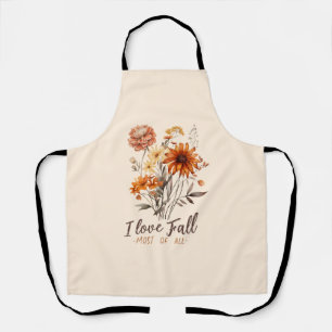 I Love Fall Most of All – Autumn Foliage Apron