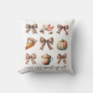 I Love Fall Most of All Cushion