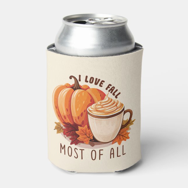 I Love Fall Most Of All – Latte & Autumn Vibes Can Cooler (Can Front)