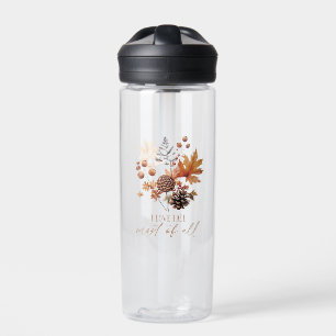 I Love Fall Most Of All - Leaves Foliage Water Bottle