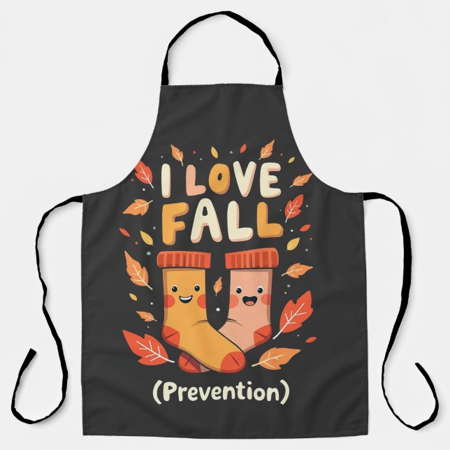 I Love Fall Prevention Autumn Cosy Pumpkin Spice  Apron (Front)