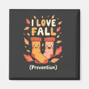I Love Fall Prevention Autumn Cosy Pumpkin Spice  Magnet