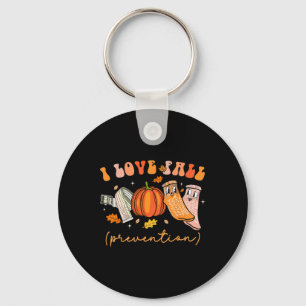 I Love Fall Prevention Fall Physical Therapy Key Ring