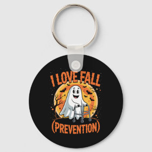 I Love Fall Prevention Physical Therapy Halloween Key Ring