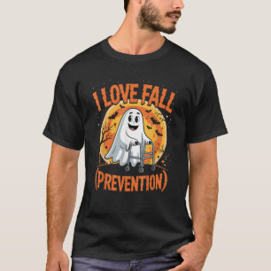 I Love Fall Prevention Physical Therapy Halloween T-Shirt