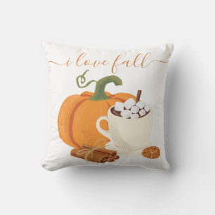 I Love Fall Pumpkin latter Country Thanksgiving Cushion