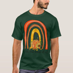 I Love Fall Rainbow Pumpkins Most Of Beautiful Aut T-Shirt