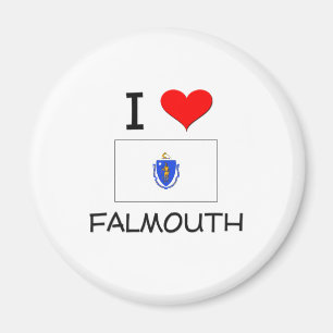 I Love Falmouth Massachusetts Magnet