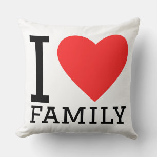 i love family  cushion
