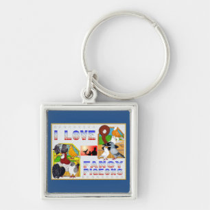 I Love Fancy Pigeons! Key Ring