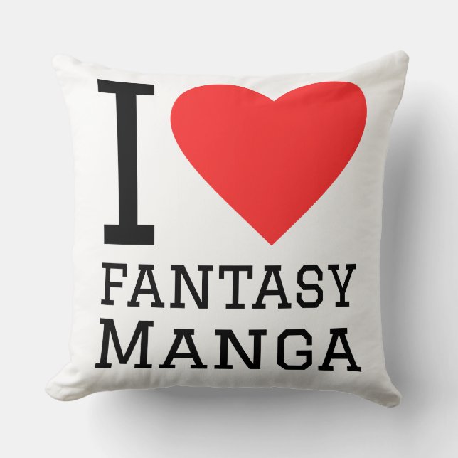 I love fantasy manga  cushion (Front)
