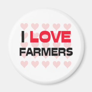 I LOVE FARMERS MAGNET