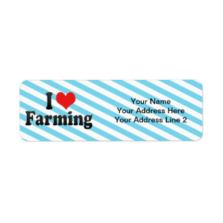I Love Farming Return Address Label