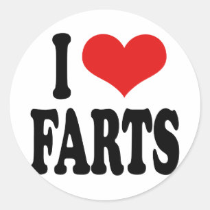 I Love Farts Classic Round Sticker