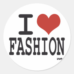 I love Fashion Classic Round Sticker