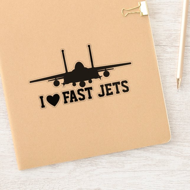 I Love Fast Jets Black Strike Eagle (Notebook)