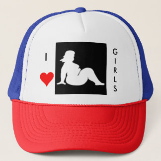 I LOVE FAT GIRLS TRUCKER HAT