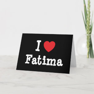 I love Fatima heart T-Shirt Card