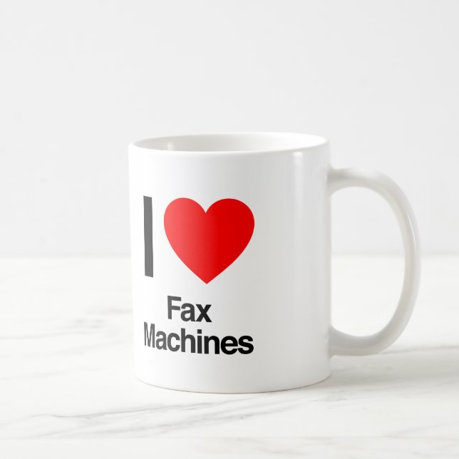 i love fax machines coffee mug (Right)